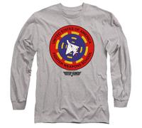 Top Gun Fighter Weapons School Unisex Long Sleeve T Shirt, Heather, Athletic chiné, S Mixte