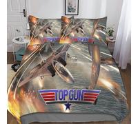 Top Gun Housse De Couette Parure De Lit King£¿Xcm£© Microfibre Tom Cruise Couette Avec Fermeture ¿¿Clair + Taies D'oreiller Assortie