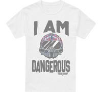 Top Gun - "I Am Dangerous" T-shirt pour homme TV7038 (M) (Blanc)