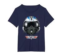 Top Gun Iceman Helmet T-Shirt, Femme Grandes Tailles, Bleu Marine, 3X