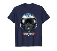 Top Gun Iceman Helmet T-Shirt, Homme, Bleu Marine, XL