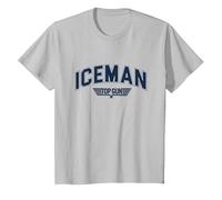 Top Gun Iceman Varsity T-Shirt, Enfant, Argent, 10 Ans