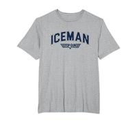 Top Gun Iceman Varsity T-Shirt, Homme Grandes Tailles, Gris Chiné, 3X Tall