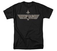 Top Gun - Logo Monotone - T-Shirt À Manches Courtes Unisexe Pour Adultes - Noir