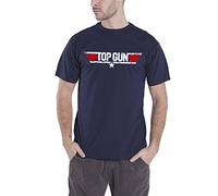 Top Gun Logo Usé Homme T-Shirt Manches Courtes Marine Regular/Coupe Standard