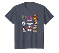 Top Gun: Maverick Centered Grid Patches T-Shirt, Enfant, Bleu Chiné, 2 Ans