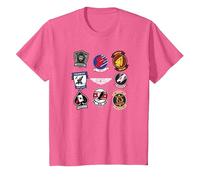 Top Gun: Maverick Centered Grid Patches T-Shirt, Enfant, Rose Chiné, 2 Ans