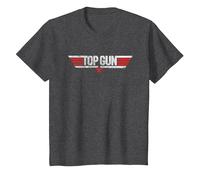 Top Gun Maverick et Logo T-Shirt, Enfant, Chiné Foncé, 12 Ans