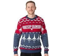 Top Gun Mens Christmas Cavy Adults Fighter Jet Navy Tricoted Pull