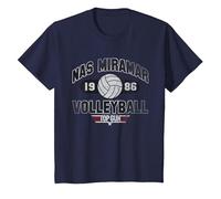 Top Gun Nas Miramar Volleyball T-Shirt, Enfant, Bleu Marine, 8 Ans