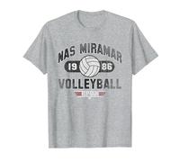 Top Gun Nas Miramar Volleyball T-Shirt, Homme, Gris Chiné, 4XL