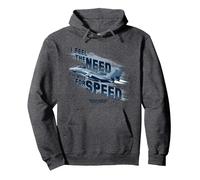 Top Gun Need for Speed Sweat à Capuche, Unisexe pour Adultes, Chiné Foncé, L