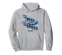 Top Gun Need for Speed Sweat à Capuche, Unisexe pour Adultes, Gris Chiné, L