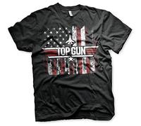 Top Gun Officiellement sous Licence America Grand & Gros Hommes T-Shirt (Noir), XXX-Large