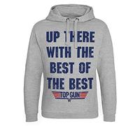 Top Gun Officiellement sous Licence Up There with The Best of The Best Epic Sweat À Capuche (Gris-Heather), Medium