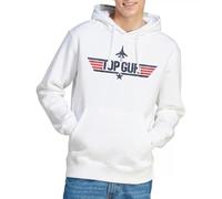 Top Gun Paramount Logo White Hoodie Sweatshirt à Capuche, Blanc, XL Mixte