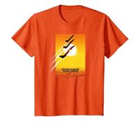 Top Gun Poster Planes at Sunset Action Movie T-Shirt, Enfant, Orange, 8 Ans
