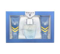 Top Gun Rivet 3 Piece Gift Set: EDT 100ml - Hair Body Wash 100ml - For Men