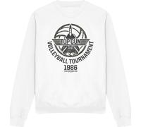 Top Gun - Sweat-shirt "Volleyball" pour homme/femme unie TV12954 (L) (Blanc)
