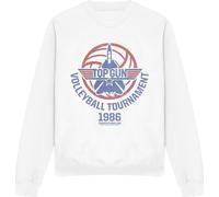 Top Gun - Sweat-shirt "Volleyball Tournament" pour homme/femme unie TV13113 (L) (Blanc)