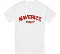 Top Gun - T-shirt "Maverick" pour homme TV6858 (S) (Blanc)