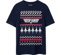 Top Gun - T-shirt pour homme - design de Noël NS7699 (M) (Bleu marine)