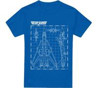 Top Gun - T-shirt pour homme TV7021 (S) (Bleu roi)