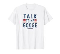 Top Gun Talk To Me Goose Distressed Text T-Shirt