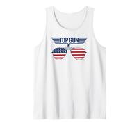 Top Gun Top American Flag Aviator Sunglasses Action Movie Débardeur