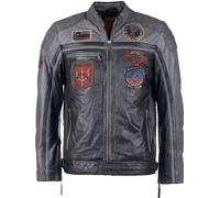 Top Gun veste en cuir TGJ1005 homme noir/anthra M