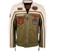 Top Gun veste en cuir TGJ1005 hommes olive/tan M