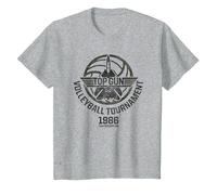 Top Gun Volleyball T-Shirt, Enfant, Gris Chiné, 8 Ans