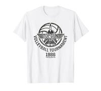 Top Gun Volleyball T-Shirt, Homme, Blanc, 3XL