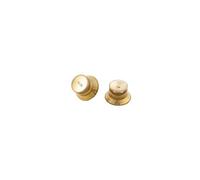 Top Hat Knobs W/ Gold Metal Insert Aged Gold 4 Pack