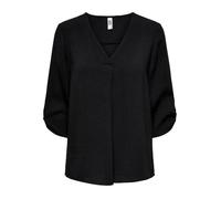 Jacqueline de Yong Chemisier Divya – Col V, Manches 3/4 – Noir Taille M-L