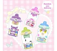 TOP jouet - Collaboration IP Sanrio Family DunDun Baby Bottle Series Boîte Mystère de Blocs de Construction TC2613. Des personnages Sanrio super mignons, comme Kuromi et My Melody, sont transformés en