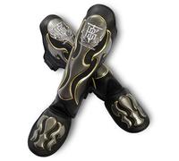 TOP KING Boxing Protège-tibias Muay Thai (Empower Black, M)