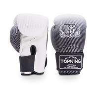 Top King Super Star Gants de boxe en cuir respirant pour entraînement ou sparring Argenté 340 g