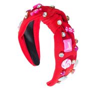 Top Knot Headband, Rhinestone Headbands, Fashion Rhinestone Embellished Wide Cute Non Slip Design Trendy Comfortable Fit, Hair Accessories for Women, 5.12x6.69inch