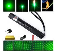 Top Laser 303 200 mW pointeur Laser vert longueur focale réglable et avec Star Filter Pattern avec 4000 mah 18650 batterie + G0121