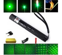 Top Laser 303 200 mW pointeur Laser vert longueur focale réglable et avec Star Filter Pattern avec 4000 mah 18650 m ECLAIRAGE LASER