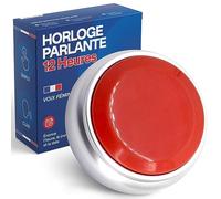 Top Life Horloge Parlante Format 12 Heures - Plus Facile à Comprendre - pour Personne Agées, Malvoyantes, Aveugles, Alzheimer - Réveil Haute Visibilité, Voix Française