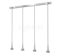 Top Light Look at Me Choice Suspension 4 foyers LED chrome - lentille claire - 105 cm Ce luminaire comporte des modules à LED prémontés de classes énergétiques A A