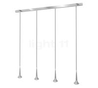 Top Light Look at Me Choice Suspension 4 foyers LED chrome - lentille claire - 125 cm