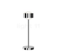 Top Light Puk! 120 Eye Avantgarde Lampe de table LED chrome - lentille mat Ce luminaire comporte des modules à LED prémontés de classes énergétiques A A++, A+, A