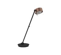 Top Light Puk! 120 Table 60 cm Avantgarde LED LV Tischleuchte, cuivre brossé, noir