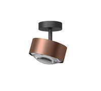 Top Light Puk! 120 Turn Up- & Downlight Avantgarde LED HV Deckenleuchte, cuivre brossé, noir