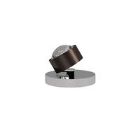 Top Light Puk! 80 Spot Table Avantgarde LED LV Tischleuchte, black wood (aspect pierre naturelle), chrome