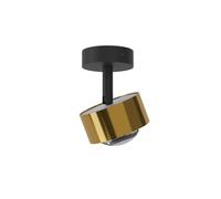 Top Light Puk! 80 Turn Up- & Downlight Avantgarde LED HV Deckenleuchte, laiton brossé, noir