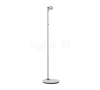 Top Light Puk Floor Mini Single Lampadaire LED blanc mat/chrome - lentille claire/lentille claire